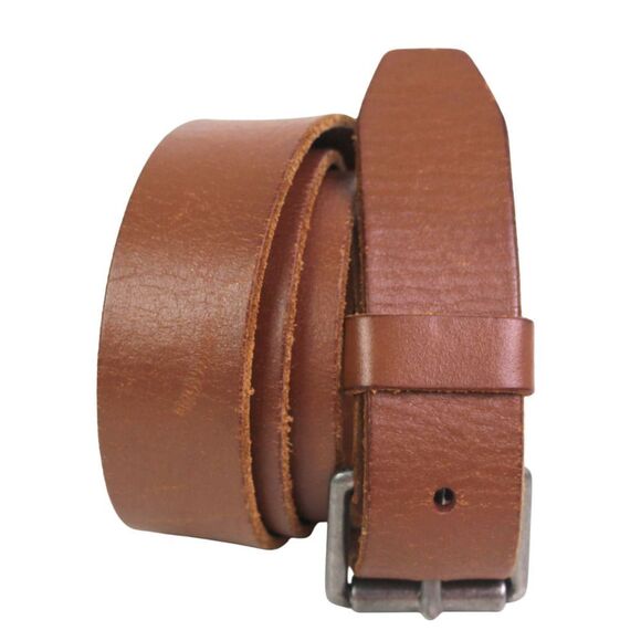 J. CREW SADDLE BROWN GENUINE LEATHER 1 1/4"Wd CASUAL DRESS MEN'S BELT Sz 34 (R14 - Picture 1 of 15